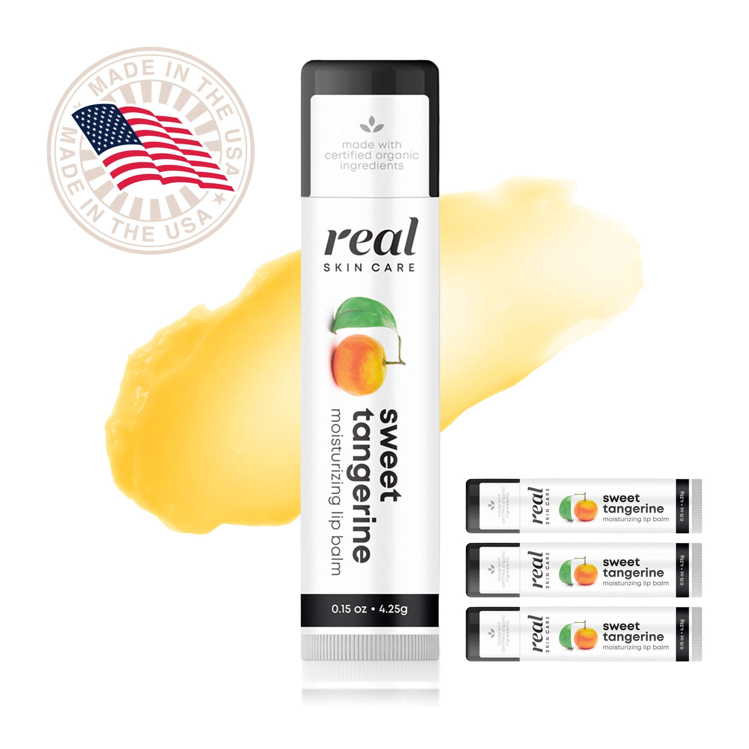 lip balm chapstick organic tangerine dream all-natural beeswax